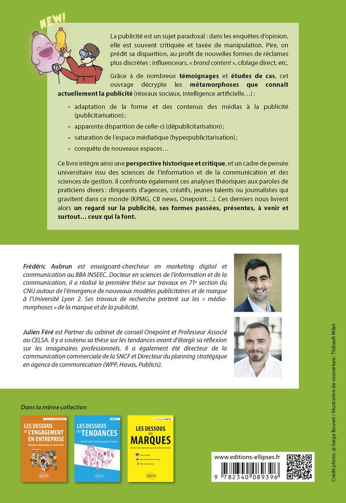 Les Dessous de la publicité ; éditions Ellipses ; CELSA - Sorbonne Université