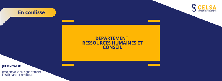 JULIEN TASSEL Responsable du département Enseignant chercheur